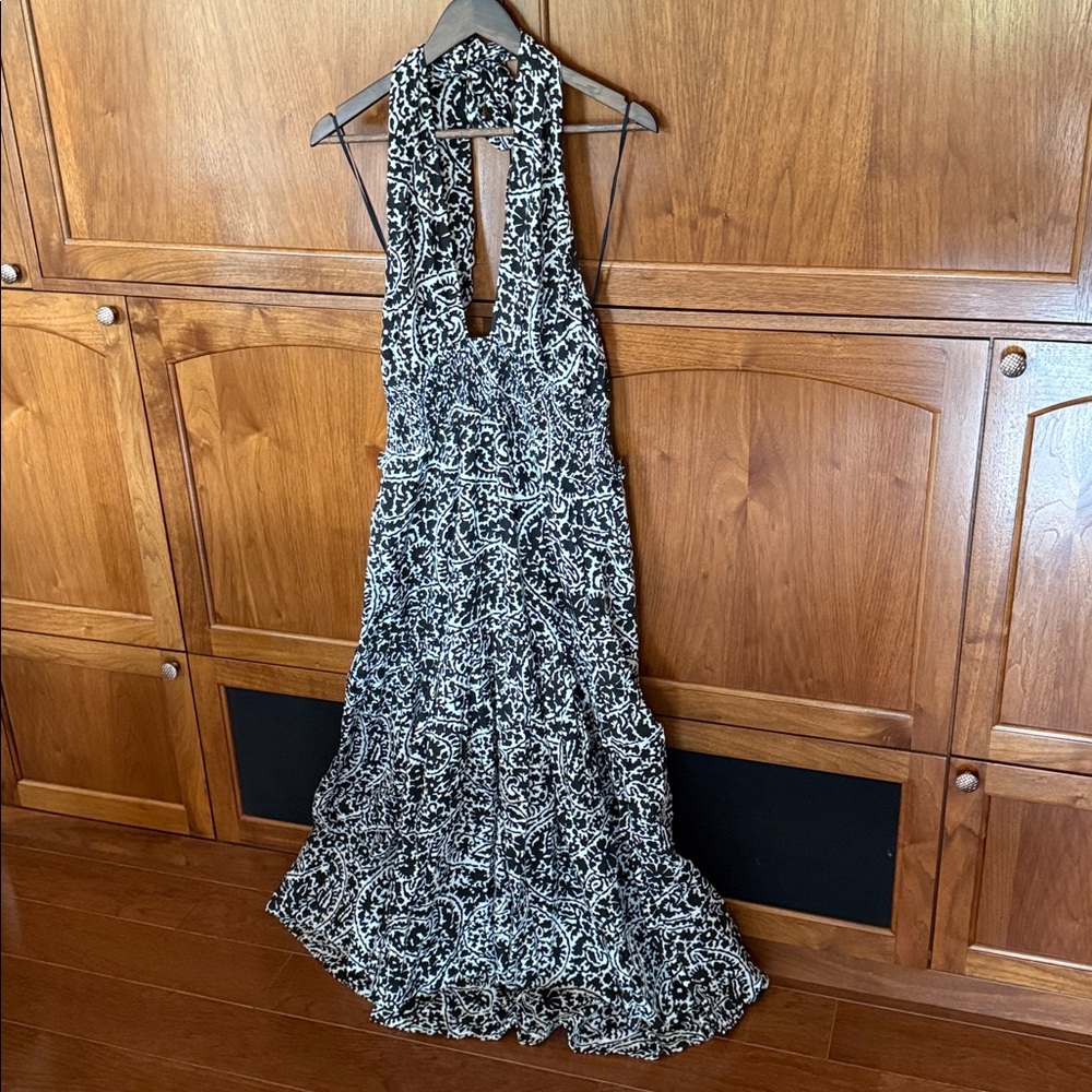 ME+EM Black and White Backless Dress NWT